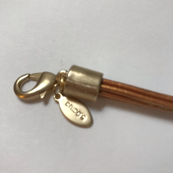 Chico’s Bronze Leather Necklace w/Accent Detailing - Picture 9 of 10